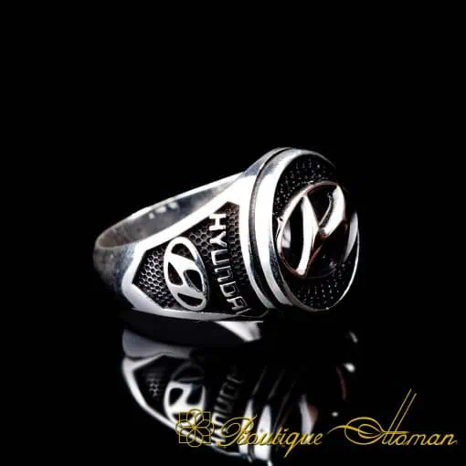 Car Logo Micro Zircon Detailed Ring for Hyundai Owners No:1