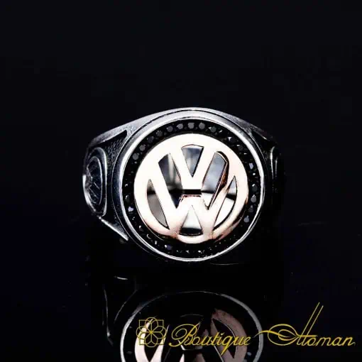 Car Logo Micro Zircon Detailed Ring for Volkswagen Owners No:1