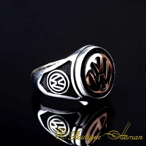 Car Logo Micro Zircon Detailed Ring for Volkswagen Owners No:1
