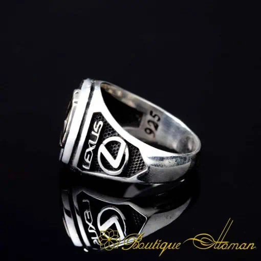 Car Logo Micro Zircon Detailed Ring for Lexus Owners No:1