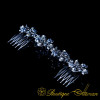 Sultana Black Zircon Detailed Silver Hair Comb No:1