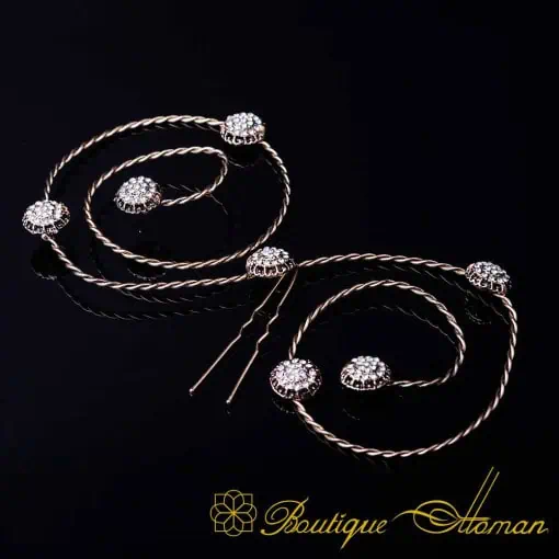 Sultana White Zircon Hair Vine with Pin