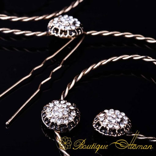 Sultana White Zircon Hair Vine with Pin