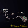 Sultana Green & White Zircon Hair Vine with Comb No:1