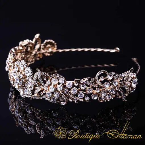 Sultana Zircon Headband Rose Gold Plated No:1