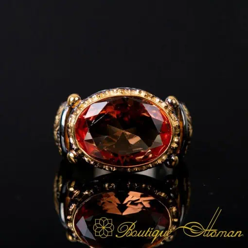 Masterpiece Collection Zultania Elegant Gilded Oxidized Ring