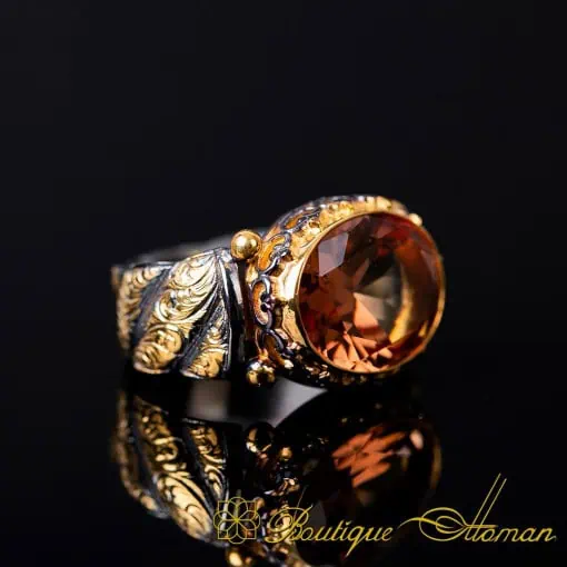 Masterpiece Collection Zultania Elegant Gilded Oxidized Ring
