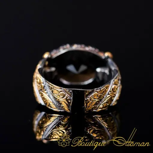 Masterpiece Collection Zultania Elegant Gilded Oxidized Ring