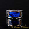 Elegant Cut Blue Mina Silver Ring