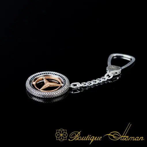 Car Logo Special Silver Keychain for Mercedes Owners No:2
