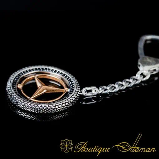 Car Logo Special Silver Keychain for Mercedes Owners No:2