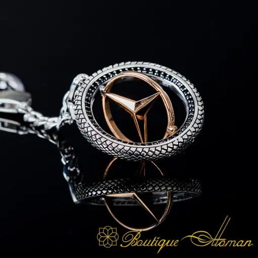 Car Logo Special Silver Keychain for Mercedes Owners No:2