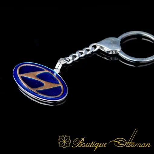 Car Logo Special Silver Keychain for Hyundai Owners No:1