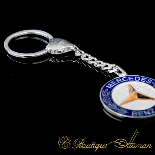 Car Logo Special Silver Keychain for Mercedes Owners No:3