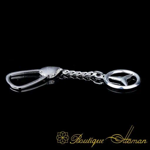 Car Logo Special Silver Keychain for Mercedes Owners No:1