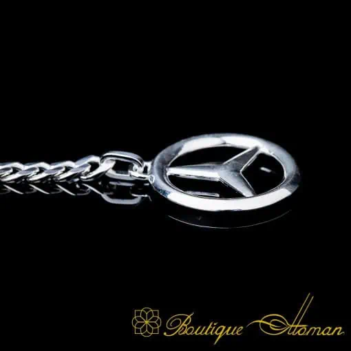 Car Logo Special Silver Keychain for Mercedes Owners No:1