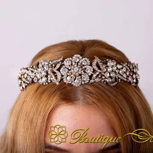 Sultana Zircon Headband Rose Gold Plated No:1