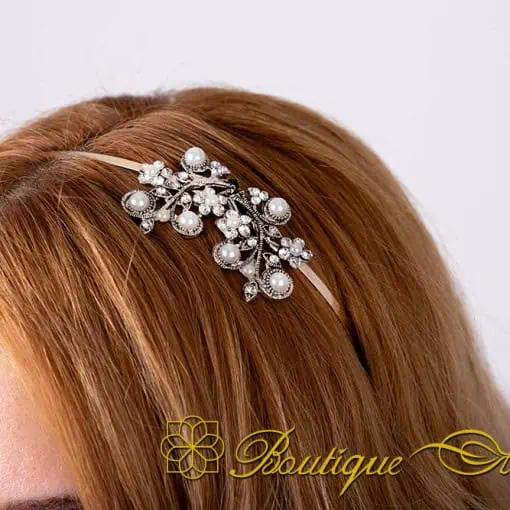 Sultana Pearl & Zircon Headband No:1