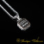 Car Logo Square Pendant with King Chain Necklace for Audi Owners
