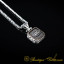 Car Logo Square Pendant with King Chain Necklace for Land Rover Owners