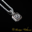 Car Logo Square Pendant with King Chain Necklace for Mercedes-Benz Owners