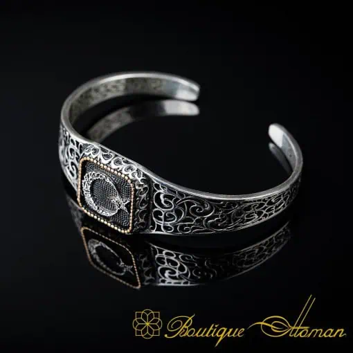 Crescent Star Square Bracelet & Pendant Set