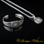 Compass Square Bracelet & Pendant Set