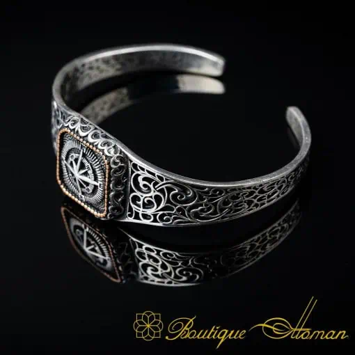 Compass Square Bracelet & Pendant Set