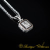 Car Logo Square Pendant with King Chain Necklace for Ferrari Owners