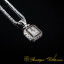 Car Logo Square Pendant with King Chain Necklace for Ferrari Owners