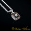 Car Logo Square Pendant with King Chain Necklace for BMW Owners