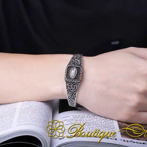 Car Logo Silver Cuff Bracelet for Land Rover Owners