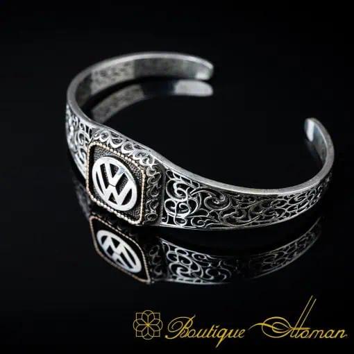 Car Logo Square Bracelet & Pendant Set for Volkswagen Owners