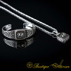 Car Logo Square Bracelet & Pendant Set for Hyundai Owners