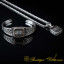 Car Logo Square Bracelet & Pendant Set for Range Rover Owners