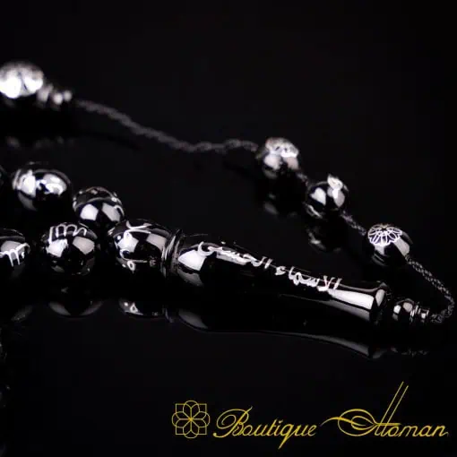 Asma Ul Husna 99 Names of Allah Oltu Stone Tasbih
