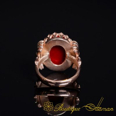 Coral Women Ring with Bow Detail