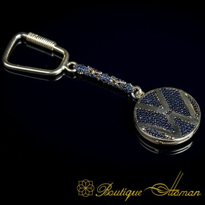 Car Logo Special Gold Plated Keychain for Volkswagen Owners No:3