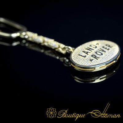 Car Logo Special Gold Plated Keychain for Land Rover No:2