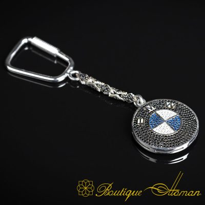Car Logo Special Silver Keychain for BMW Owners No:5