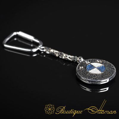 Car Logo Special Silver Keychain for BMW Owners No:5