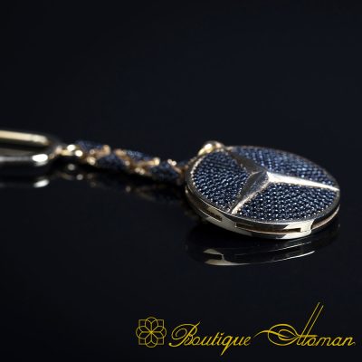 Car Logo Special Gold Plated Keychain for Mercedes Owners No:5