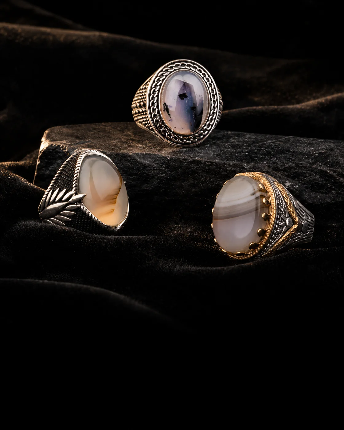 Boutique Ottoman Yemeni Aqeeq rings